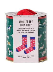 GEN944UK Storage Tin and Sock Set - Dogs